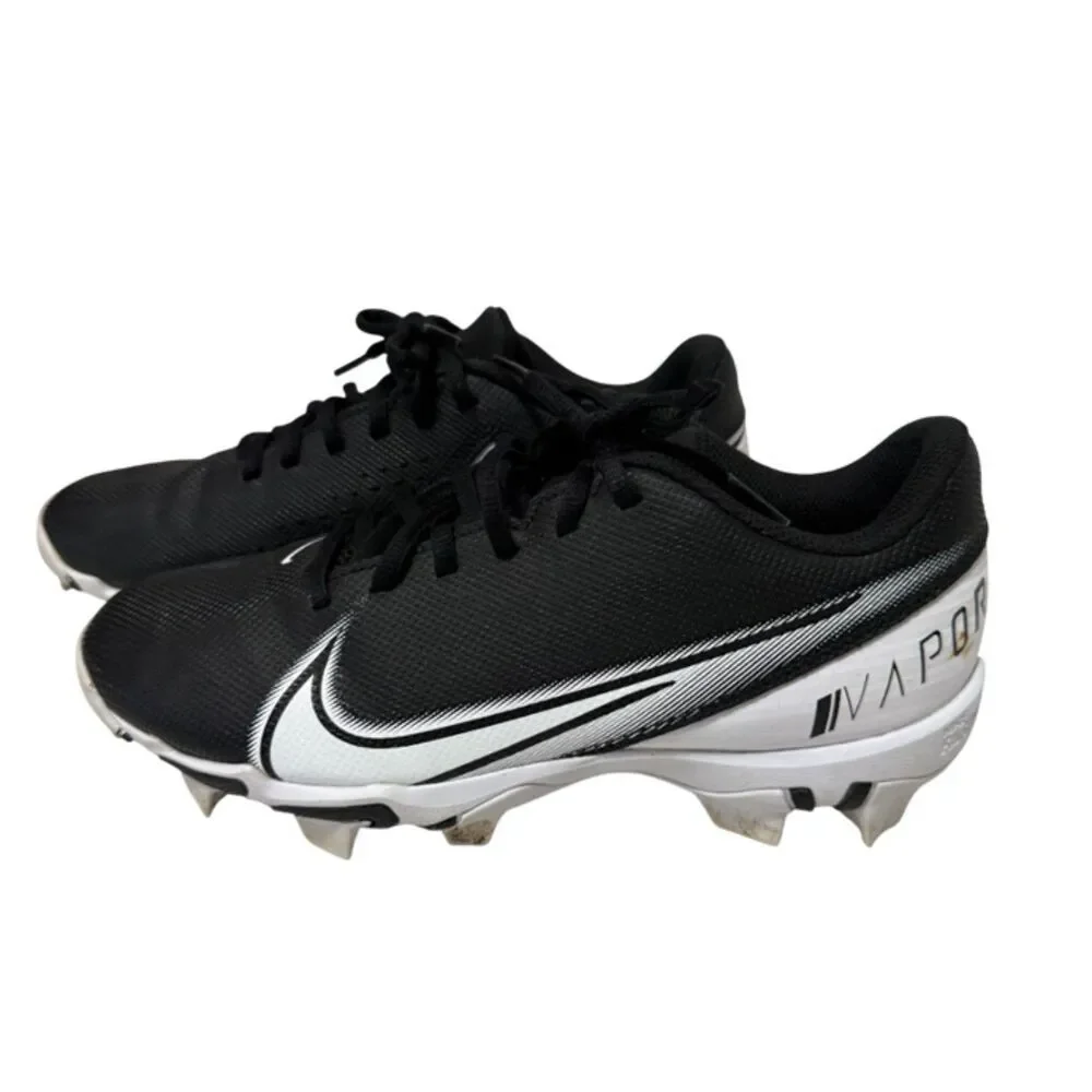 Nike Black & White Vapor Edge Shark CD0074 001 Cleats Size 6.5